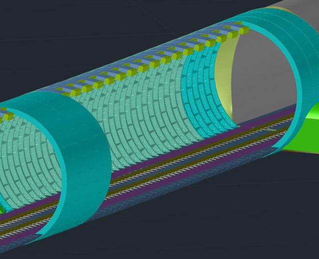 3D модель обделки тоннеля