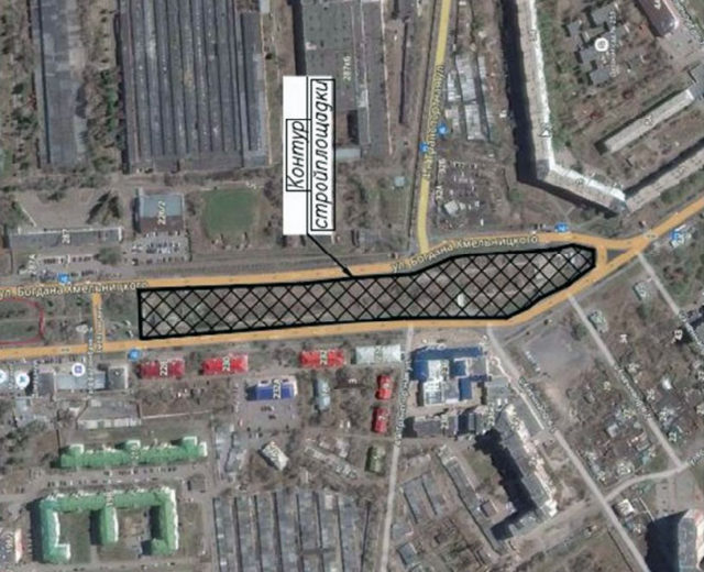 Ситуационный план стройплощадки станции «Б. Хмельницкого» («Туполевская»)